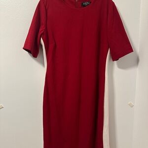 Kasper Red and White Women's Dress